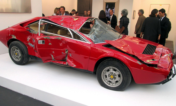 Totaled Ferrari Dino