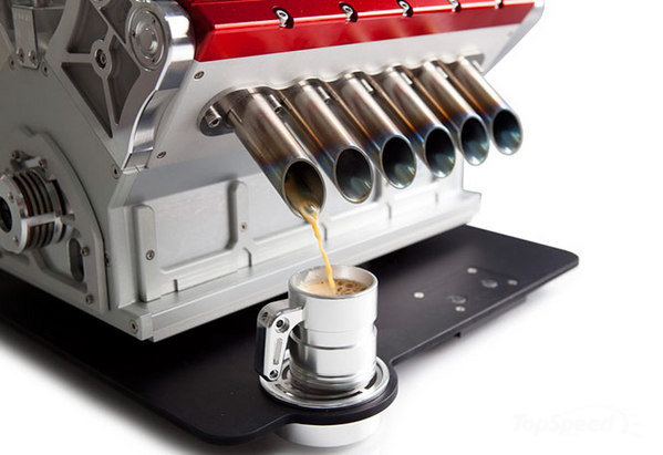engine shaped coffee machine