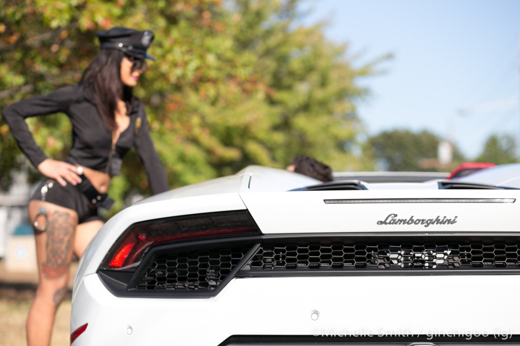 Officer Shelby stops the Lamborghini Huracan